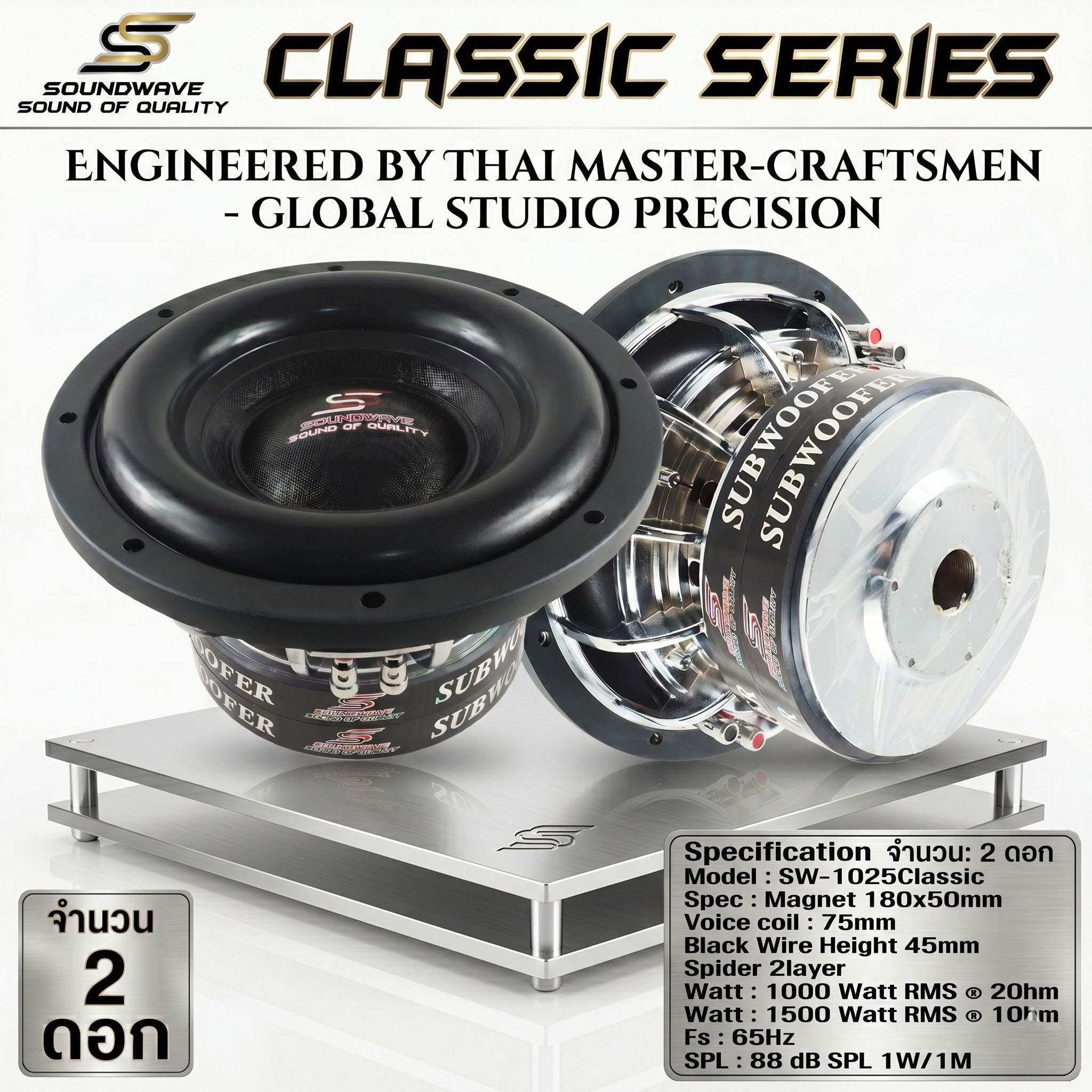 ลำโพง 10นิ้ว SW-1025SERIES SOUNDWAVE